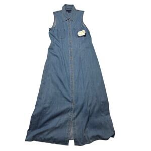 Vintage Charter Club Denim Maxi Dress  SZ 12